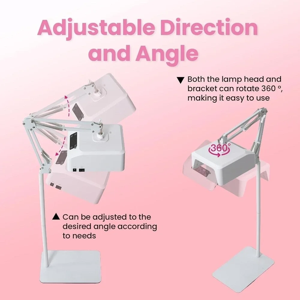 Adjustable Nail Technician Lamp Led Light Stand Gel Polish Vertical Rechargeable